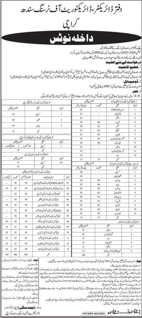 nursing course in karachi 2022